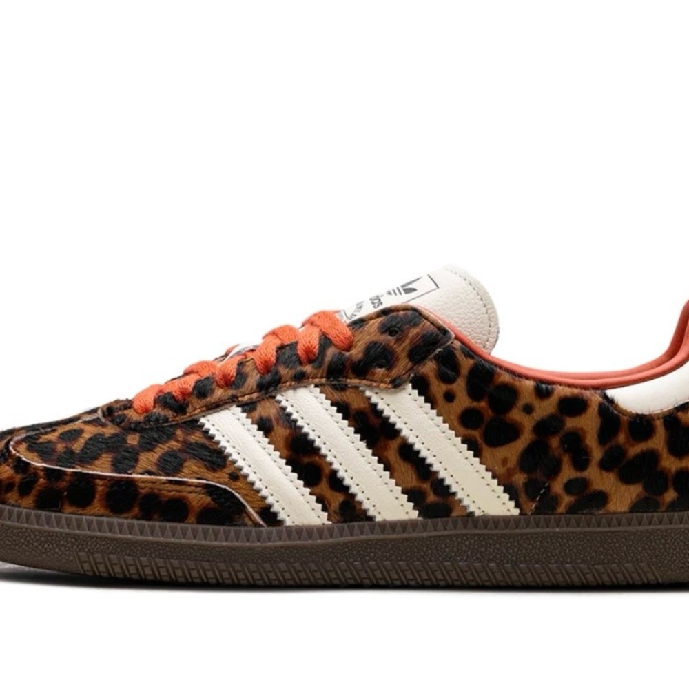 Adidas Leopard Pattern Sneakers with Red Highligh… - image 4